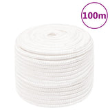 Vidaxl Boat Rope 12 mm 100 m polypropylen Fast hvid