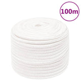 Vidaxl Boat Rope 12 mm 100 m polypropylen Fast hvid