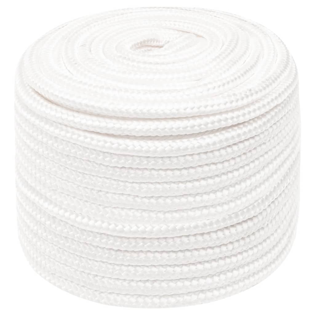 Vidaxl Boat Rope 12 mm 100 m polypropylen Fast hvid