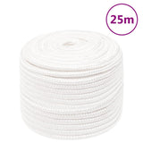 Vidaxl bådreb 14 mm 25 m polypropylen massiv hvid