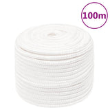 Vidaxl bådreb 14 mm 100 m polypropylen massiv hvid