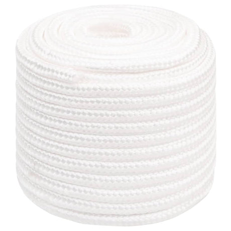 Vidaxl bådreb 16 mm 25 m polypropylen massiv hvid