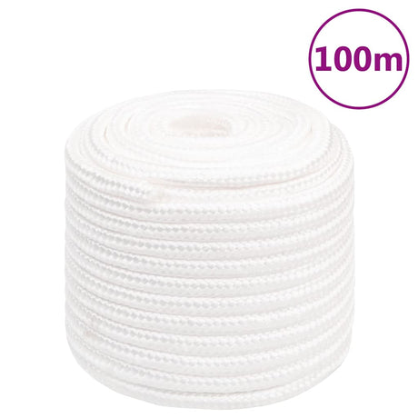 Vidaxl Boat Rope 16 mm 100 m polypropylen fast hvid