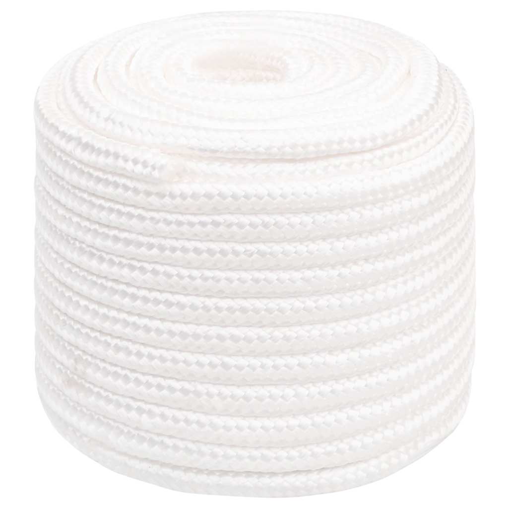 Vidaxl Boat Rope 16 mm 100 m polypropylen fast hvid
