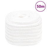 Vidaxl Boat Rope 20 mm 50 m Polypropylen Fast hvid
