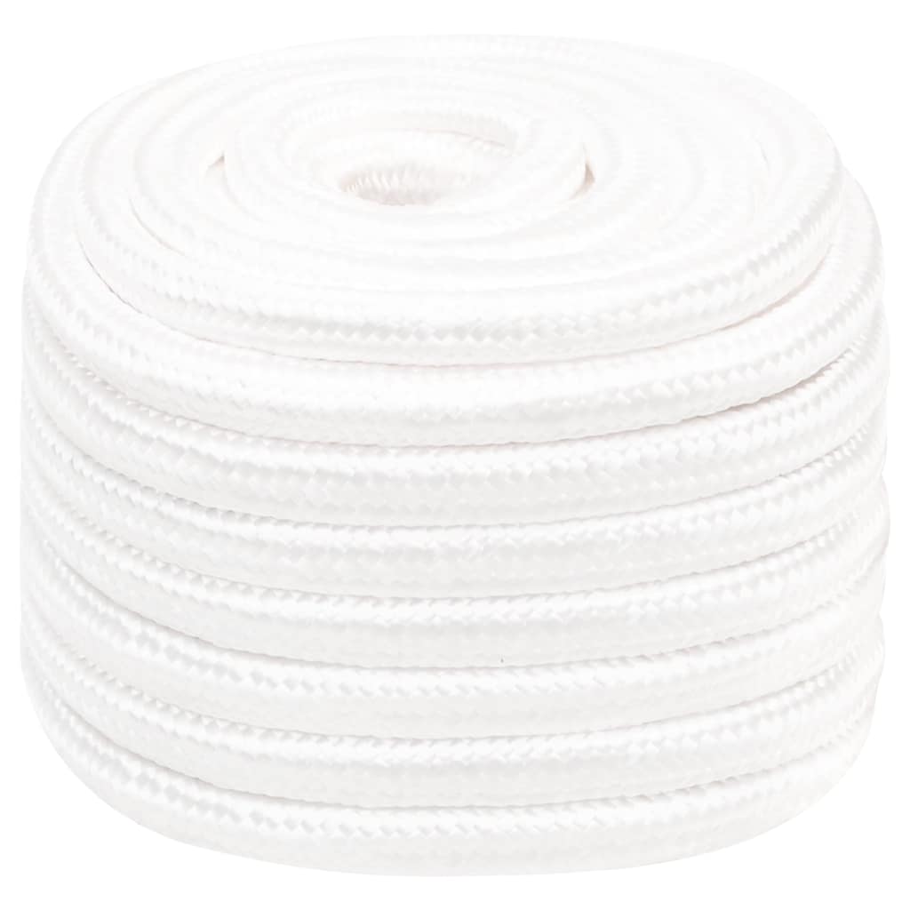 Vidaxl Boat Rope 20 mm 50 m Polypropylen Fast hvid