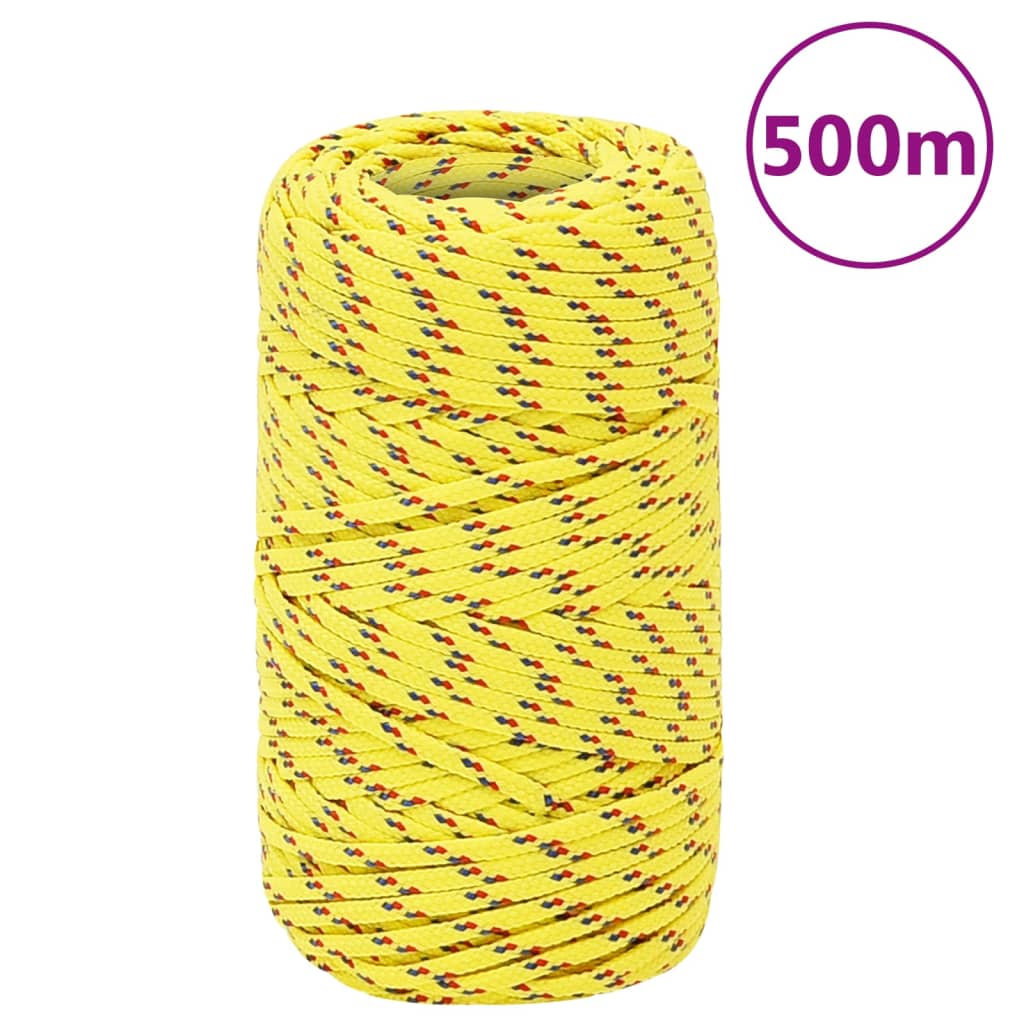 Vidaxl bådreb 2 mm 500 m polypropylen gul