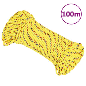 Vidaxl Boot Rope 3 mm 100 m polypropylen gul