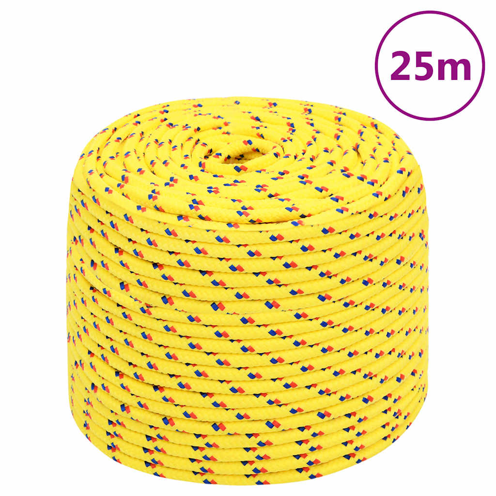 Vidaxl Boat Rope 6 mm 25 m polypropylen gul