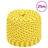 Vidaxl bådreb 8 mm 25 m polypropylen gul