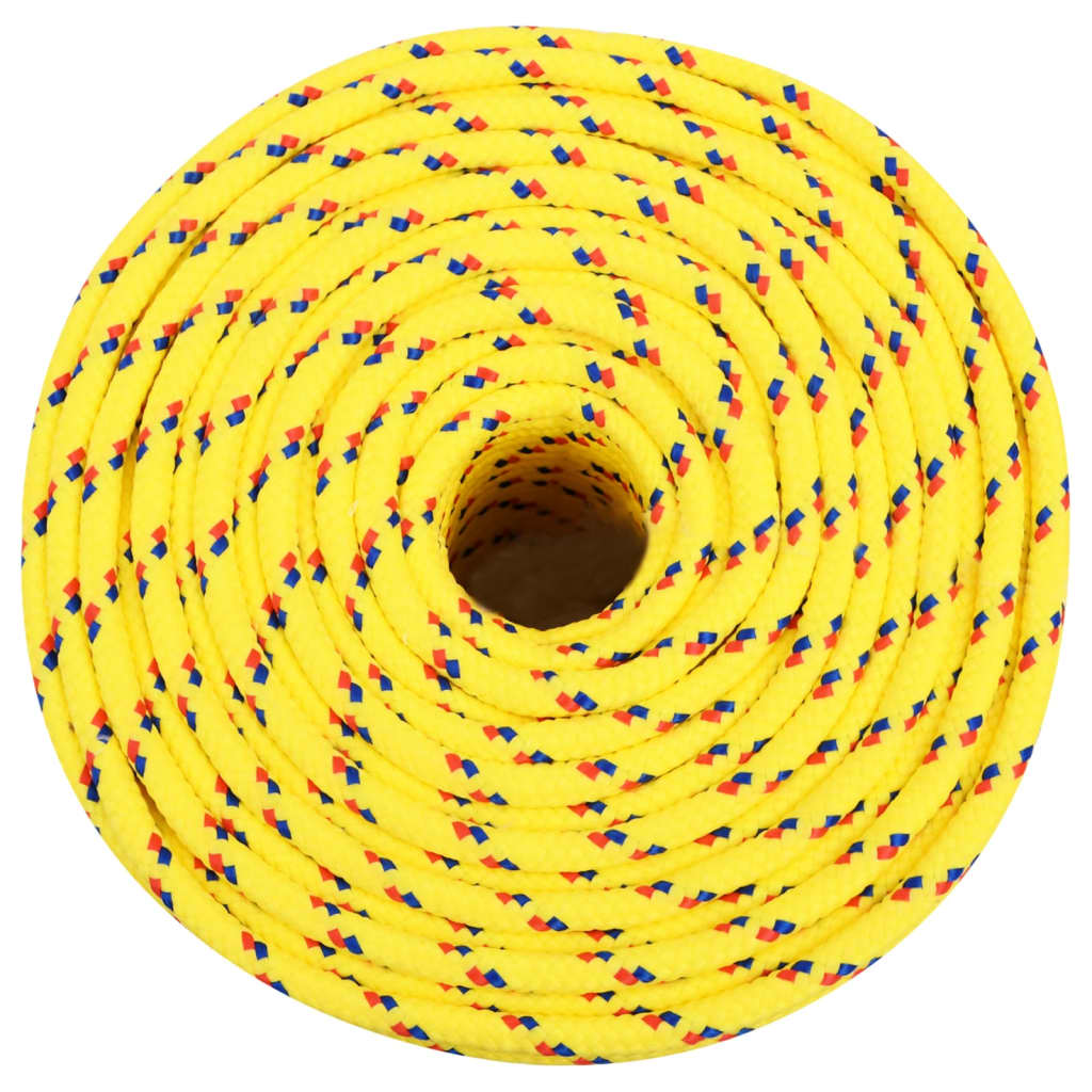 Vidaxl bådreb 8 mm 25 m polypropylen gul
