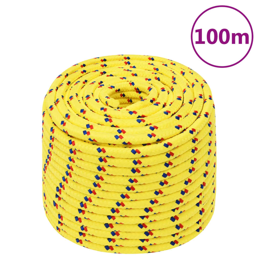Vidaxl Boat Rope 12 mm 100 m polypropylen gul