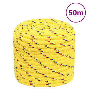 Vidaxl bådreb 16 mm 50 m polypropylen gul