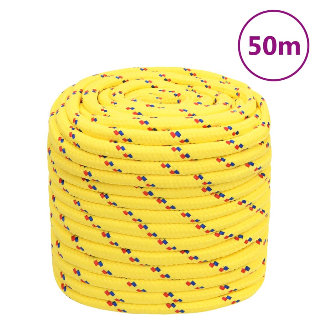 Vidaxl bådreb 16 mm 50 m polypropylen gul
