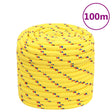 Vidaxl bådtov 16 mm 100 m polypropylen gul