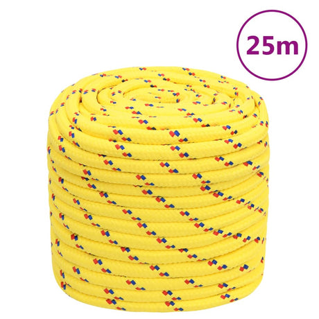 Vidaxxl bådreb 18 mm 25 m polypropylen gul