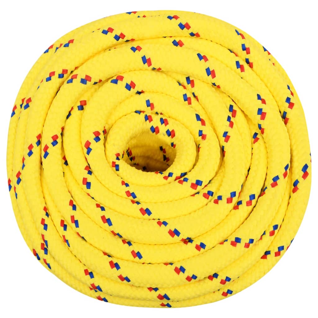 Vidaxl bådtov 18 mm 50 m polypropylen gul