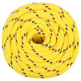 Vidaxl bådtov 18 mm 50 m polypropylen gul