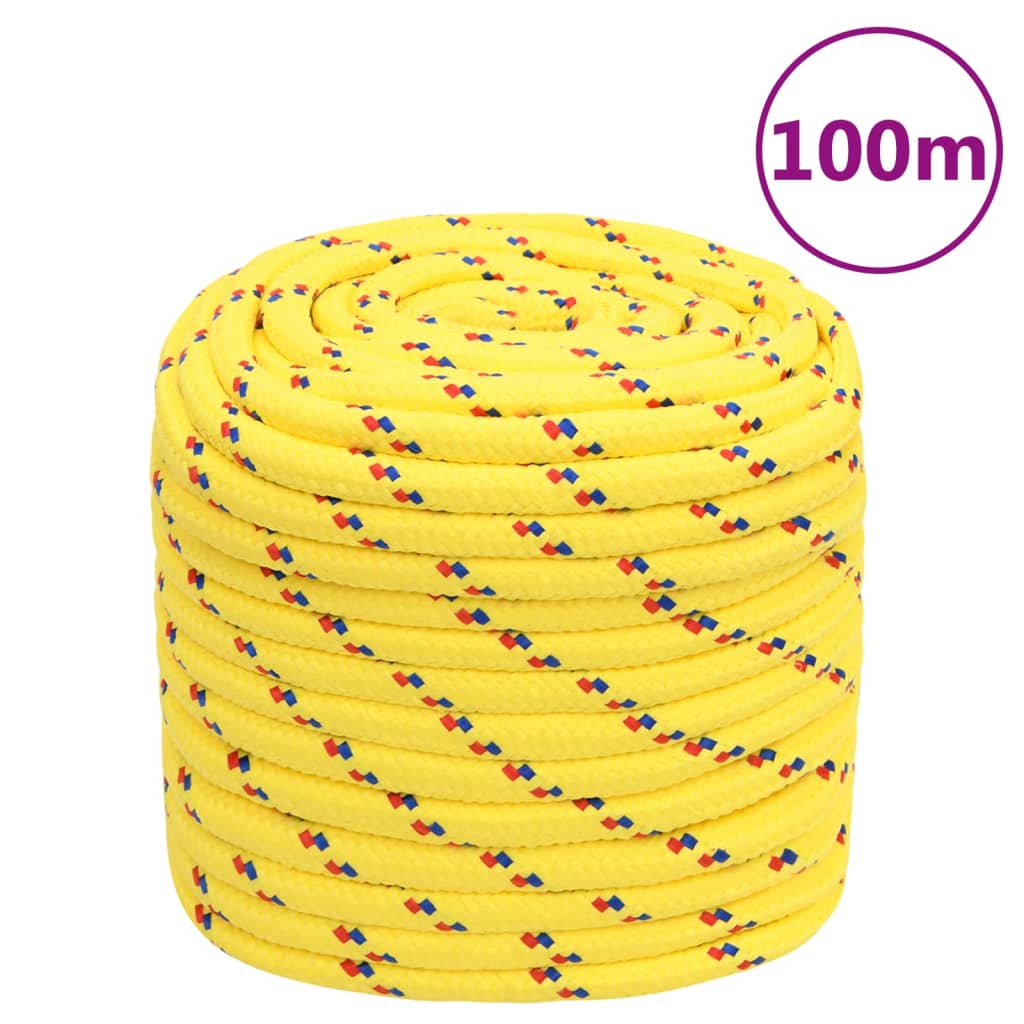 Vidaxl bådreb 18 mm 100 m polypropylen gul