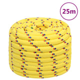 Vidaxxl bådreb 20 mm 25 m polypropylen gul