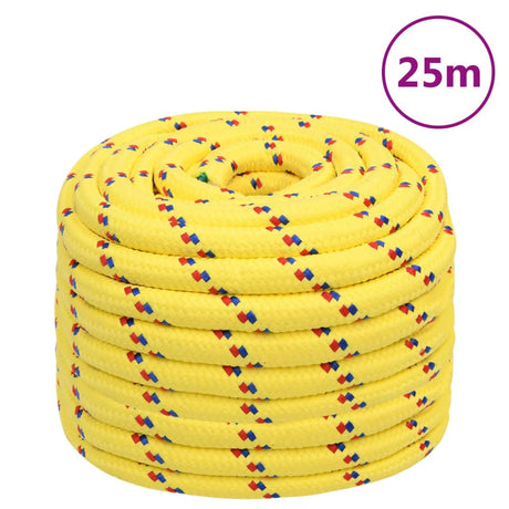 Vidaxxl bådreb 20 mm 25 m polypropylen gul