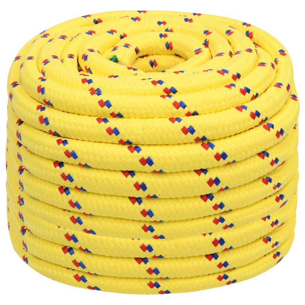 Vidaxxl bådreb 20 mm 25 m polypropylen gul