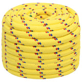 Vidaxxl bådreb 20 mm 25 m polypropylen gul