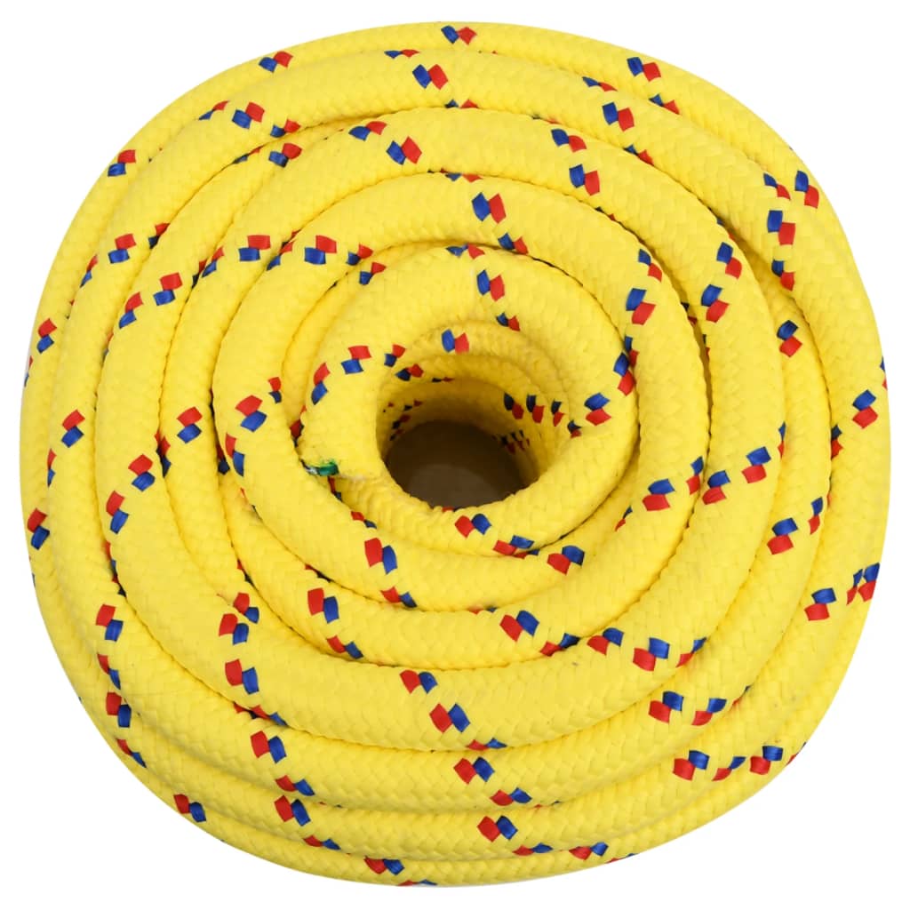 Vidaxxl bådreb 20 mm 25 m polypropylen gul