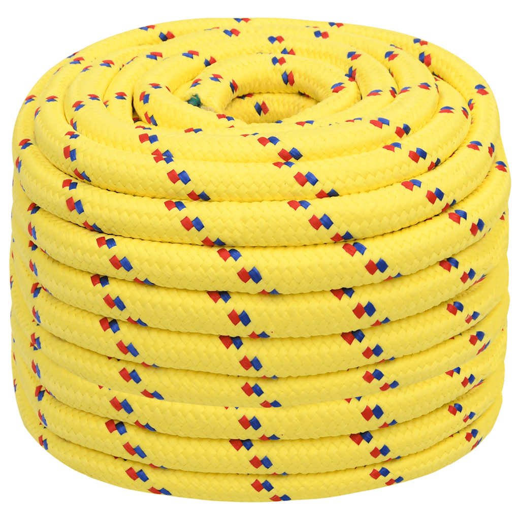 Vidaxl bådreb 20 mm 100 m polypropylen gul