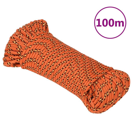 Vidaxl bådreb 4 mm 100 m polypropylen orange