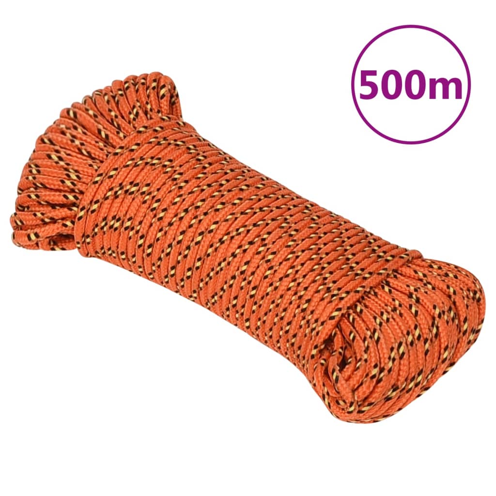 Vidaxl Boat Rope 5 mm 500 M Polypropylen Orange