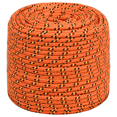 Vidaxxl bådreb 10 mm 25 m polypropylen orange