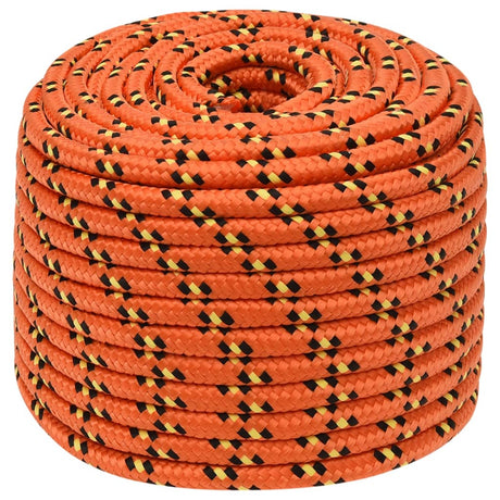 Vidaxxl bådreb 12 mm 50 m polypropylen orange