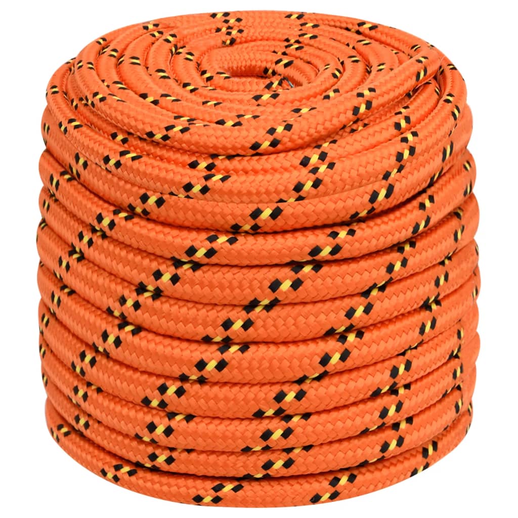Vidaxxl bådreb 16 mm 25 m polypropylen orange