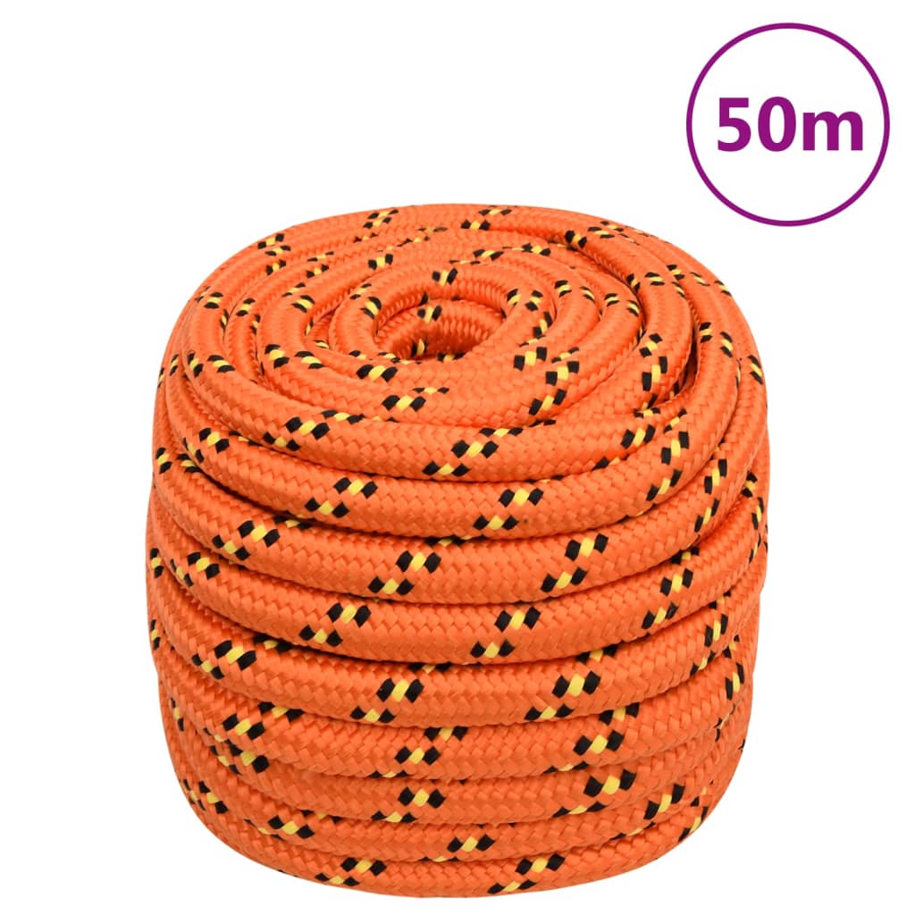 Vidaxxl bådreb 20 mm 50 m polypropylen orange
