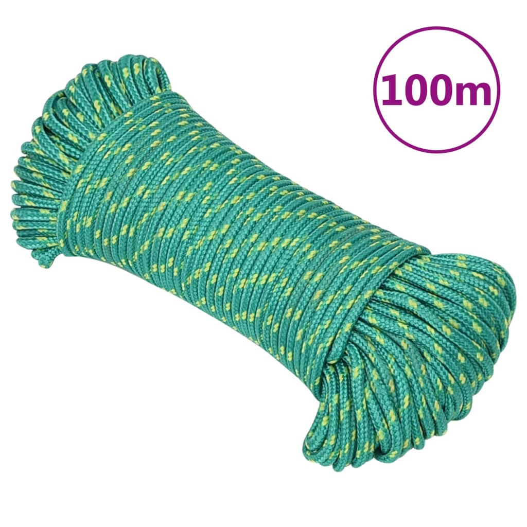 Vidaxl bådreb 4 mm 100 m polypropylen grøn
