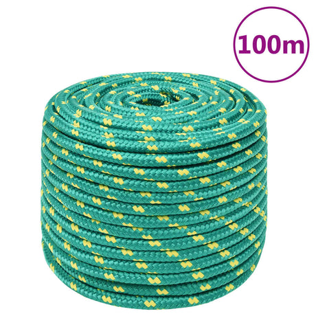 Vidaxxl bådreb 12 mm 100 m polypropylen grøn