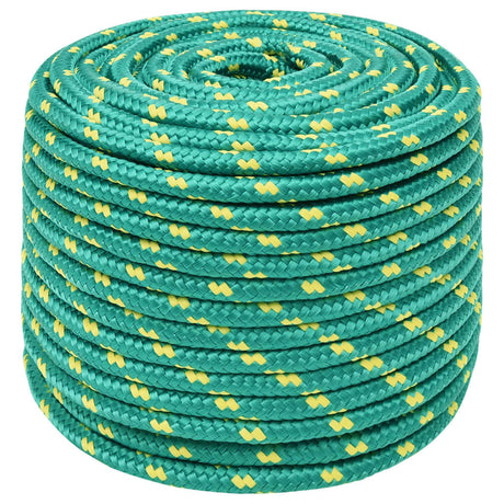 Vidaxxl bådreb 12 mm 100 m polypropylen grøn