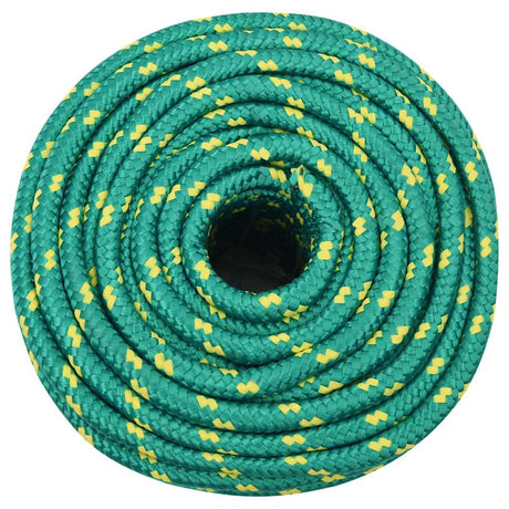 Vidaxxl bådreb 12 mm 100 m polypropylen grøn