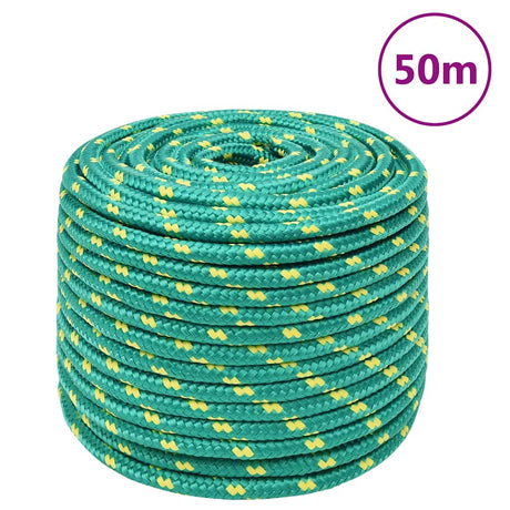 Vidaxxl bådreb 14 mm 50 m polypropylen grøn