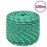 Vidaxxl bådreb 14 mm 100 m polypropylen grøn