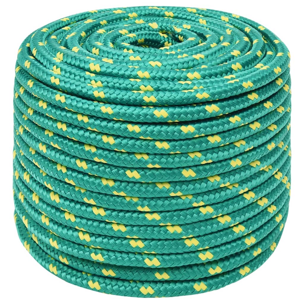 Vidaxxl bådreb 14 mm 100 m polypropylen grøn