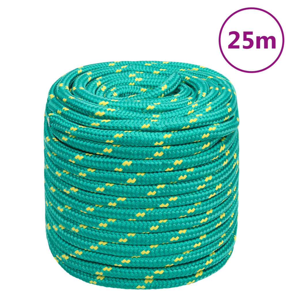 Vidaxxl bådreb 16 mm 25 m polypropylen grøn