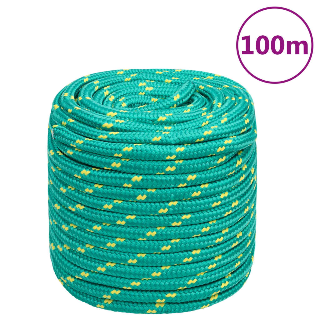 Vidaxxl bådreb 16 mm 100 m polypropylen grøn