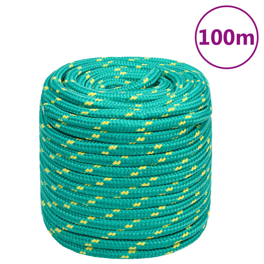 Vidaxxl bådreb 18 mm 100 m polypropylen grøn