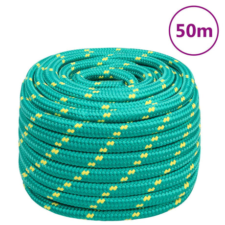 Vidaxxl bådreb 20 mm 50 m polypropylen grøn