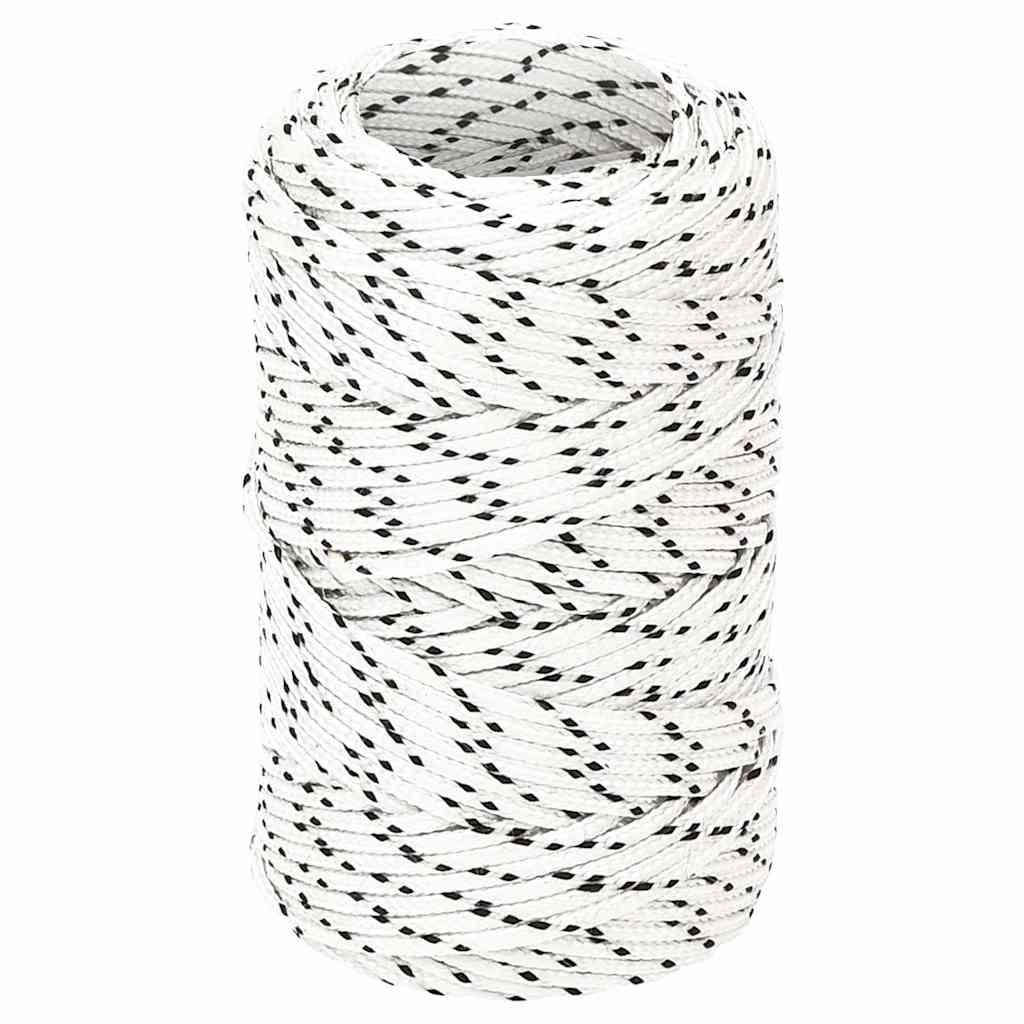 Vidaxl Boat Rope flettet 2 mmx50 m polyester hvid