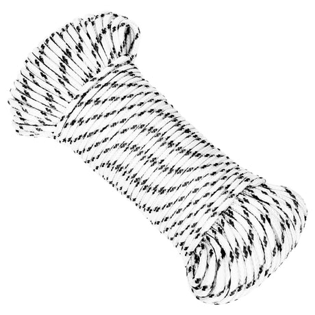 Vidaxl bådtov flettet 4 mm x 500 m polyester hvid