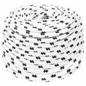 Vidaxl Boat Rope flettet 6 mmx25 m polyester hvid