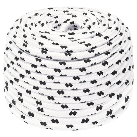 Vidaxl Boat Rope flettet 6 mmx25 m polyester hvid